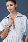 Exquise Tobie Button-Front Pleated Midi Shirt Dress