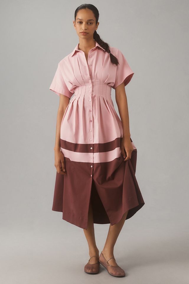 Anthropologie The Tobie Shirt Dress by Exquise