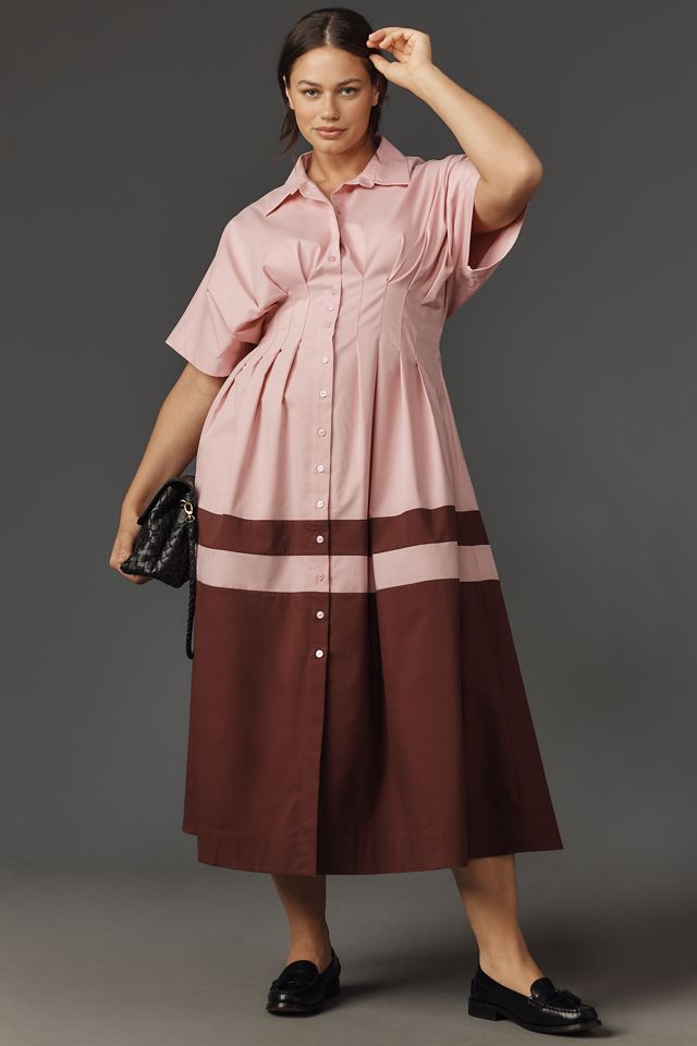 Anthropologie The Tobie Shirt Dress by Exquise