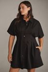 The Tobie Button-Front Pleated Shirt Dress by Exquise: Mini Eyelet Edition