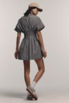 The Tobie Button-Front Pleated Shirt Dress by Exquise: Mini Edition
