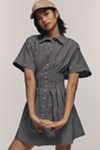 The Tobie Button-Front Pleated Shirt Dress by Exquise: Mini Edition