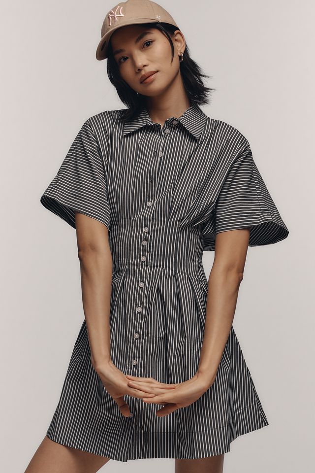 The Tobie Button-Front Pleated Shirt Dress by Exquise: Mini Edition ...