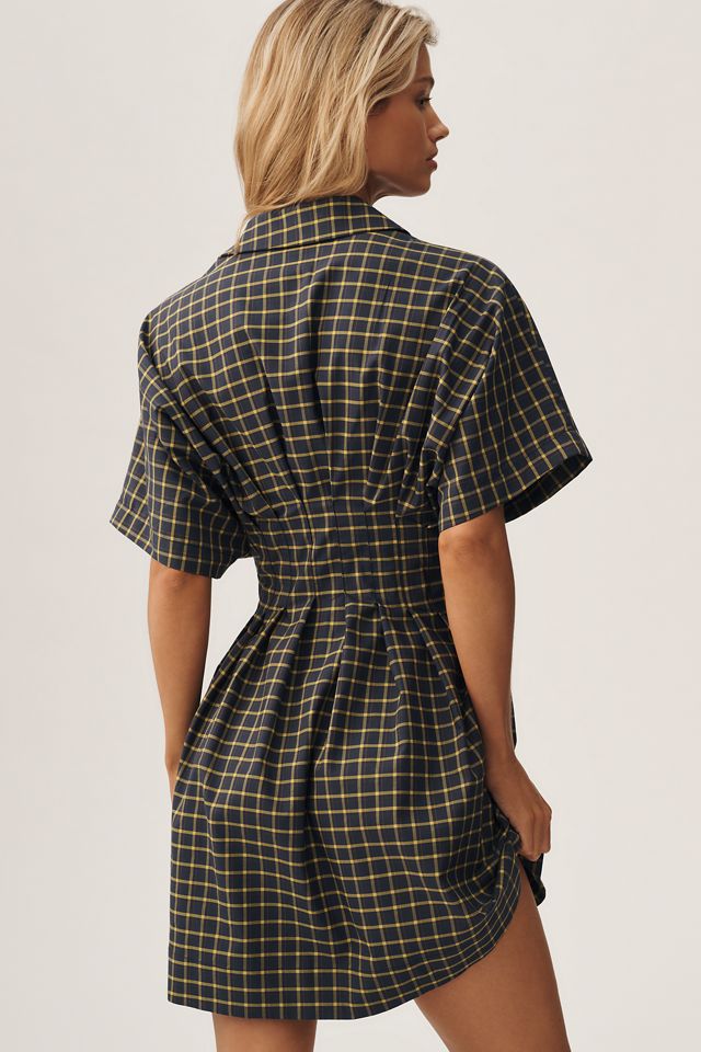 The Tobie Button-Front Pleated Shirt Dress by Exquise: Mini Edition