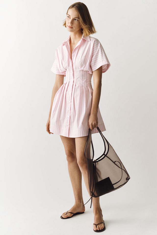 pink shirt dress Baby Pink Poplin Shirt Dress main image 0