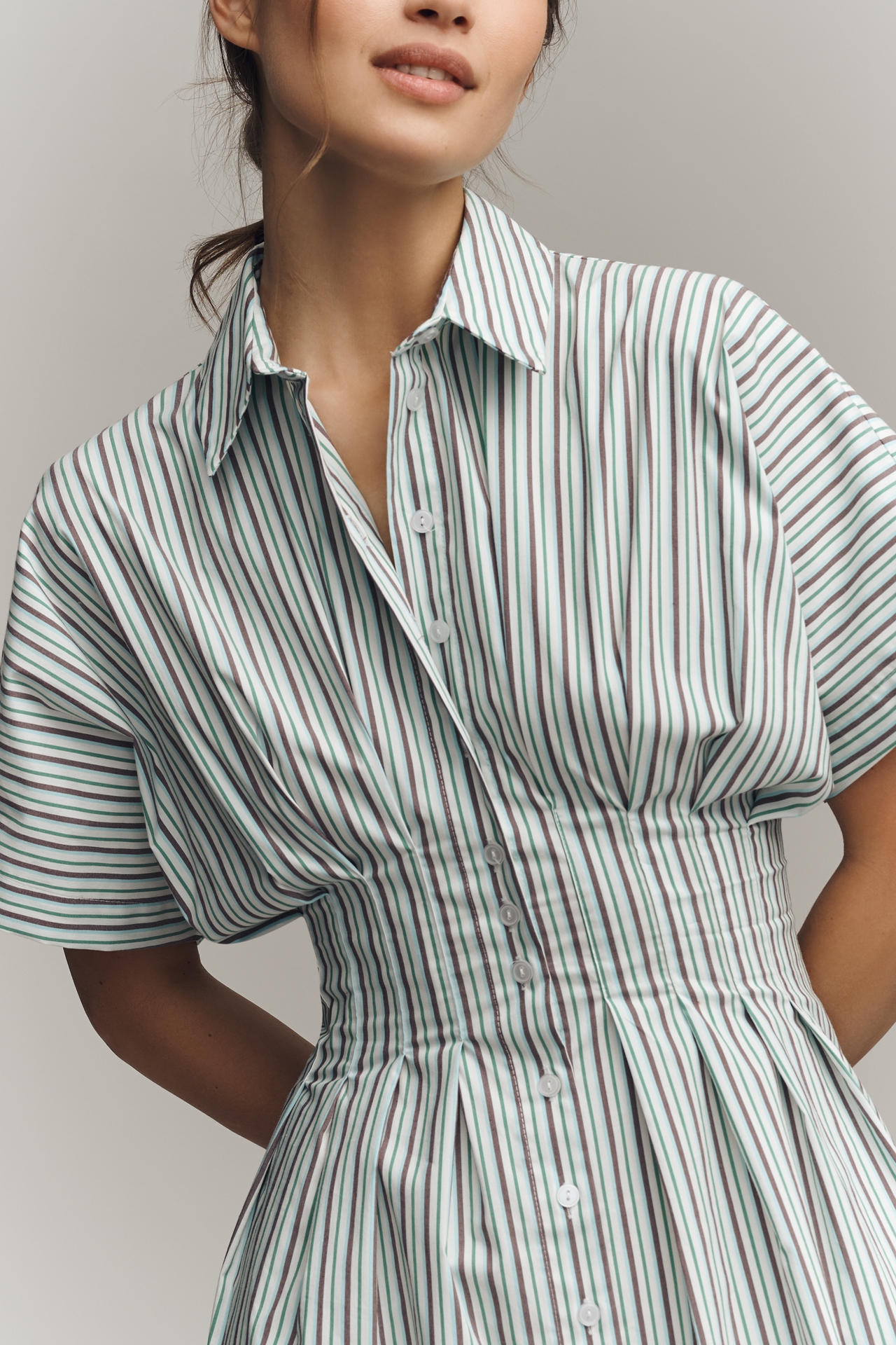 The Tobie Mini Shirt Dress by Exquise