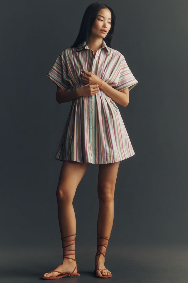 The Tobie Mini Shirt Dress by Exquise | Button Down Dress | Anthropologie