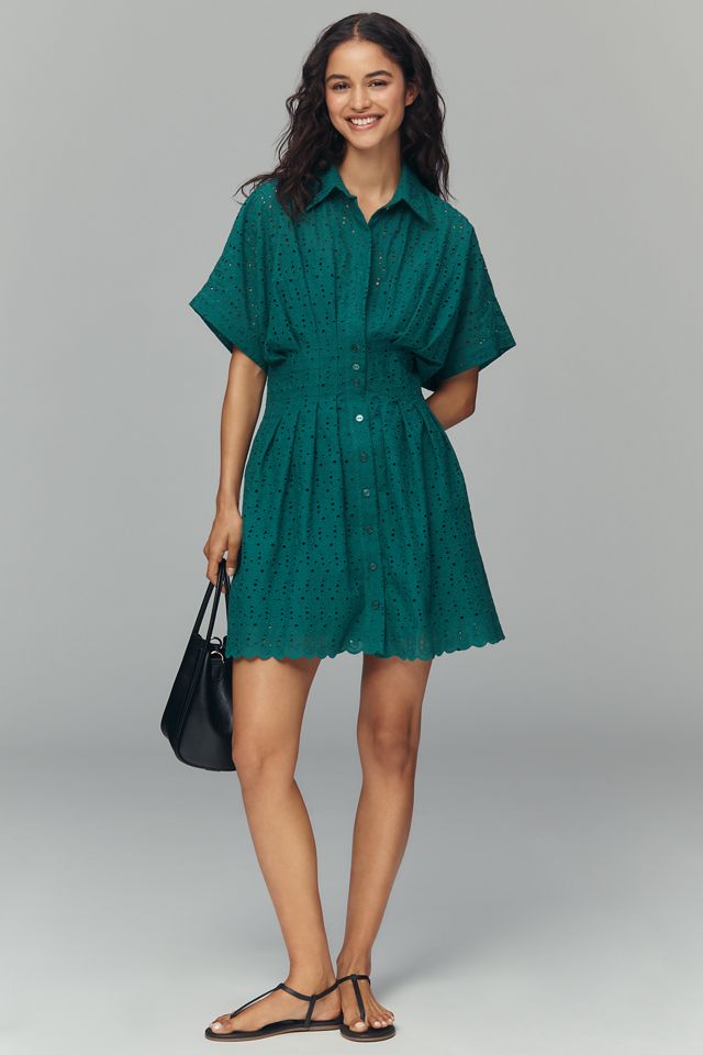 Tobie Eyelet Mini Shirtdress by Exquise #2
