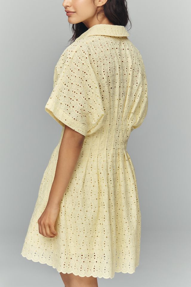 Tobie Eyelet Mini Shirtdress by Exquise #2
