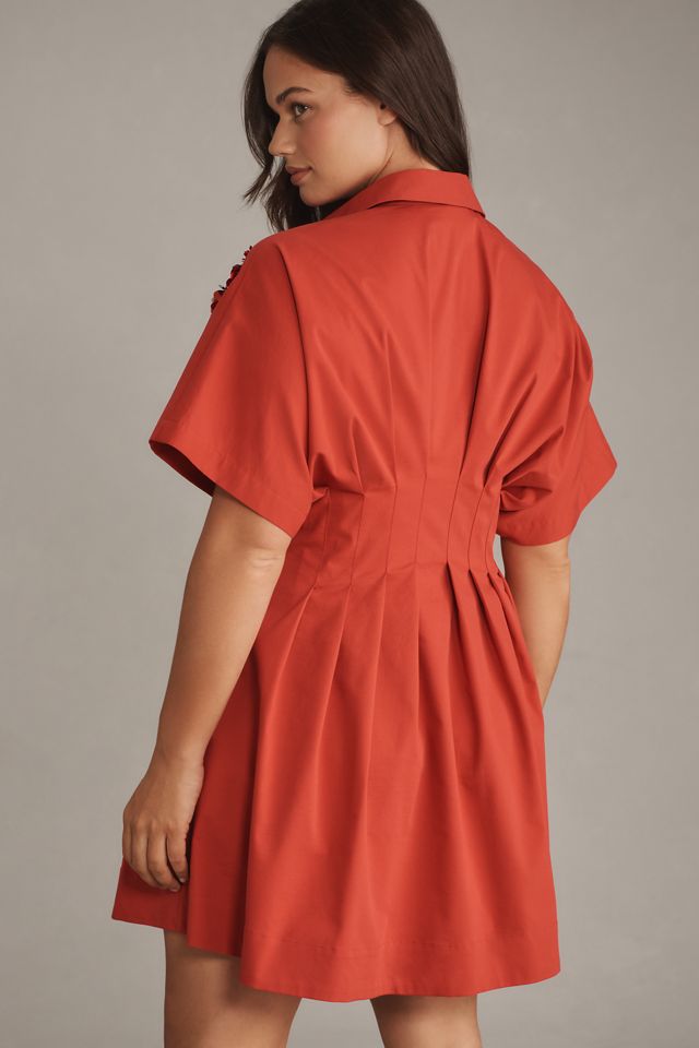 The Tobie Button-Front Pleated Shirt Dress by Exquise: Sequin Mini Edition #5