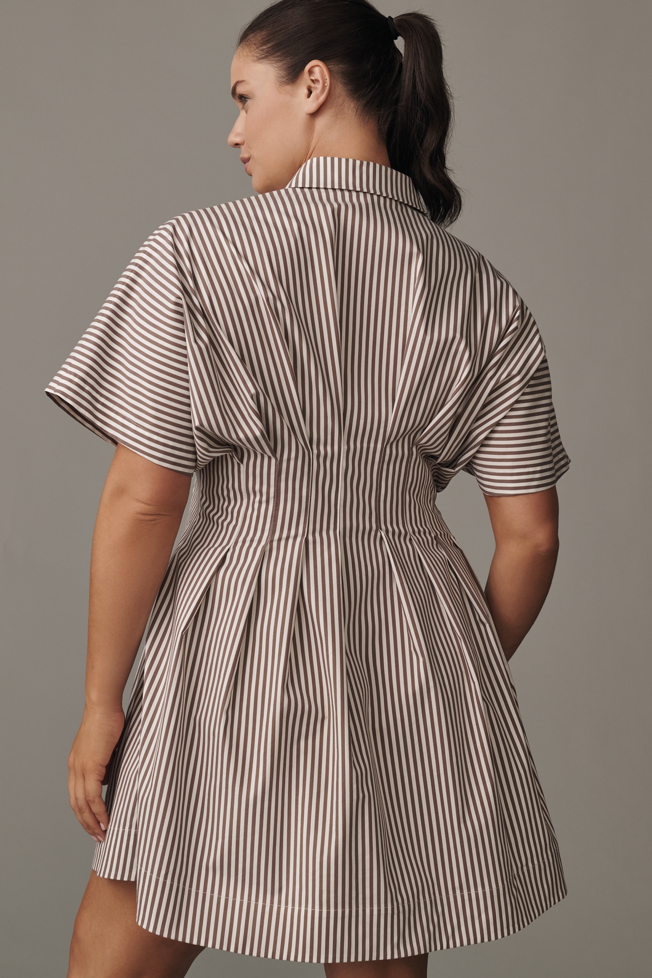 The @heynasreen Tobie Mini Shirt Dress by Exquise