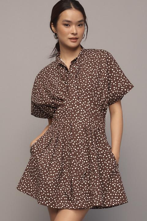 The Tobie Tie-Neck Shirt Dress by Exquise