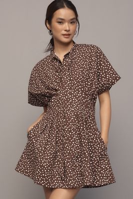 The Tobie Tie-Neck Shirt Dress by Exquise
