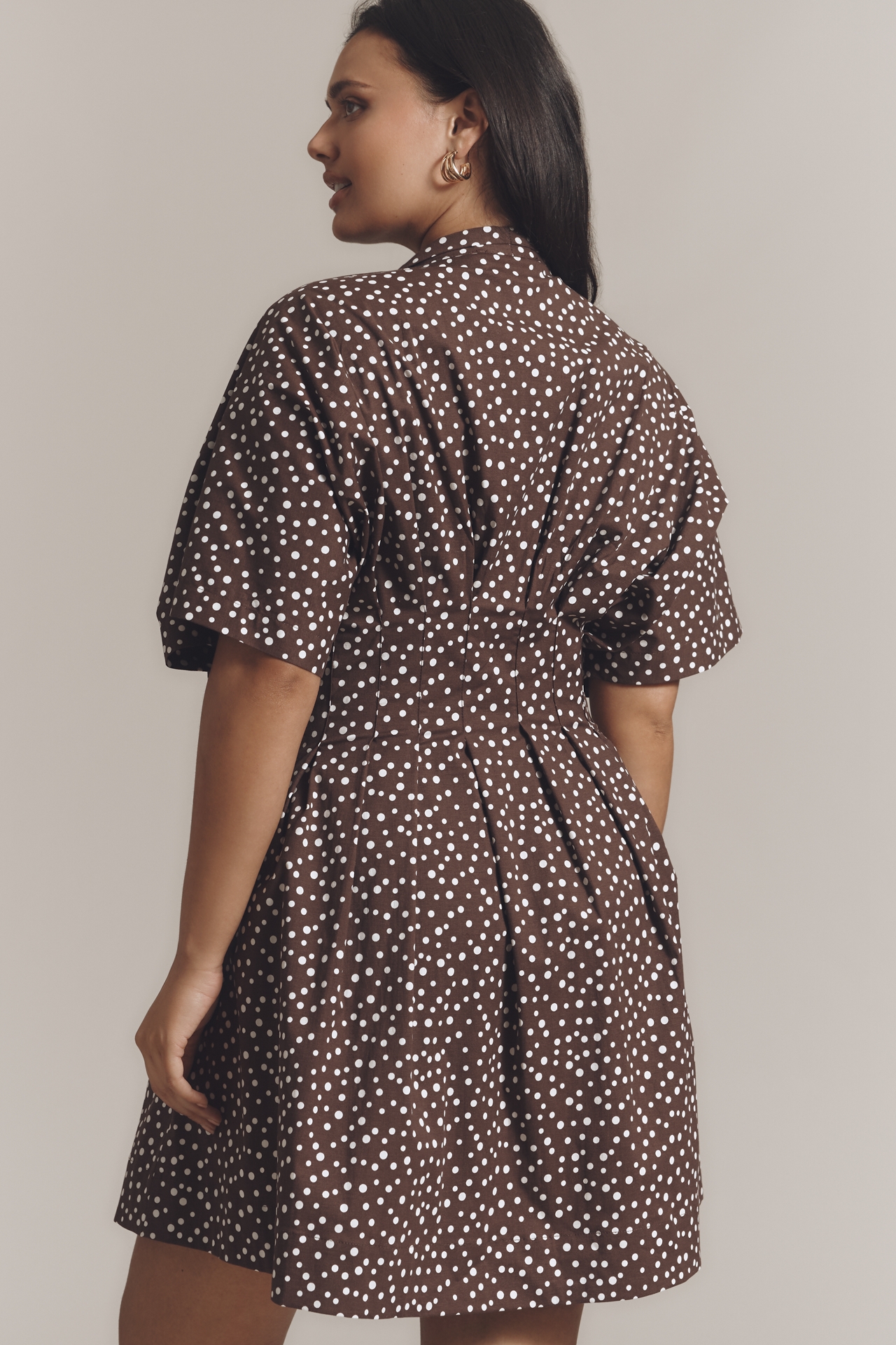 The Tobie Mini Shirt Dress by Exquise: Tie Neck Edition