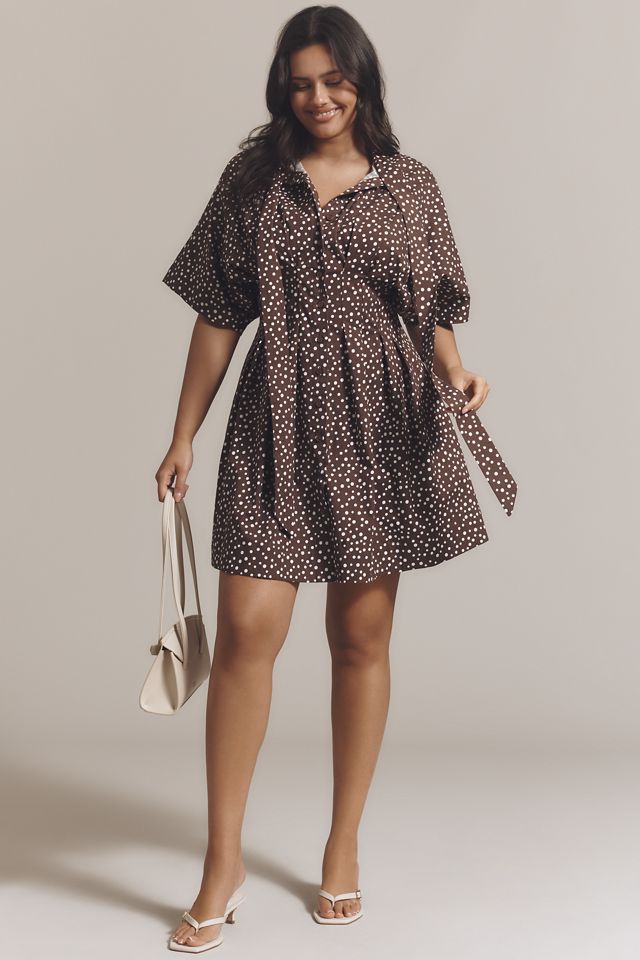 The Tobie Tie-Neck Shirt Dress by Exquise #3