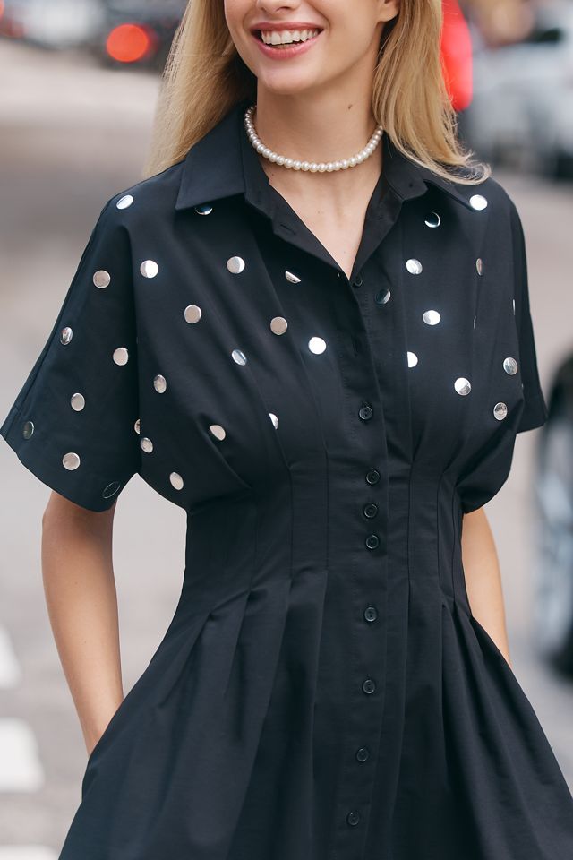 The Tobie Studded Mini Shirt Dress by Exquise #3