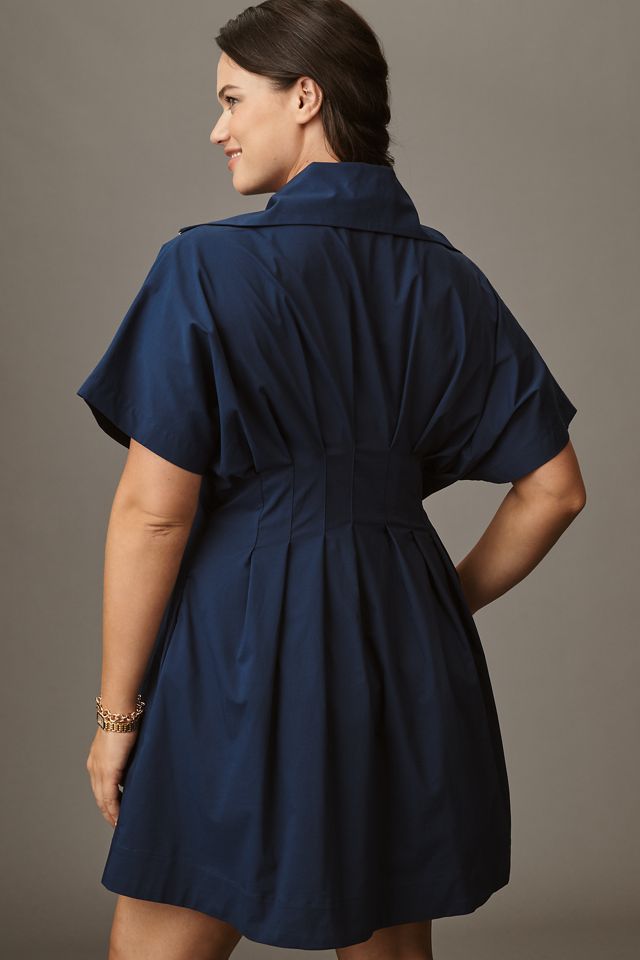 The Tobie Zip-Front Mini Shirt Dress by Exquise #5