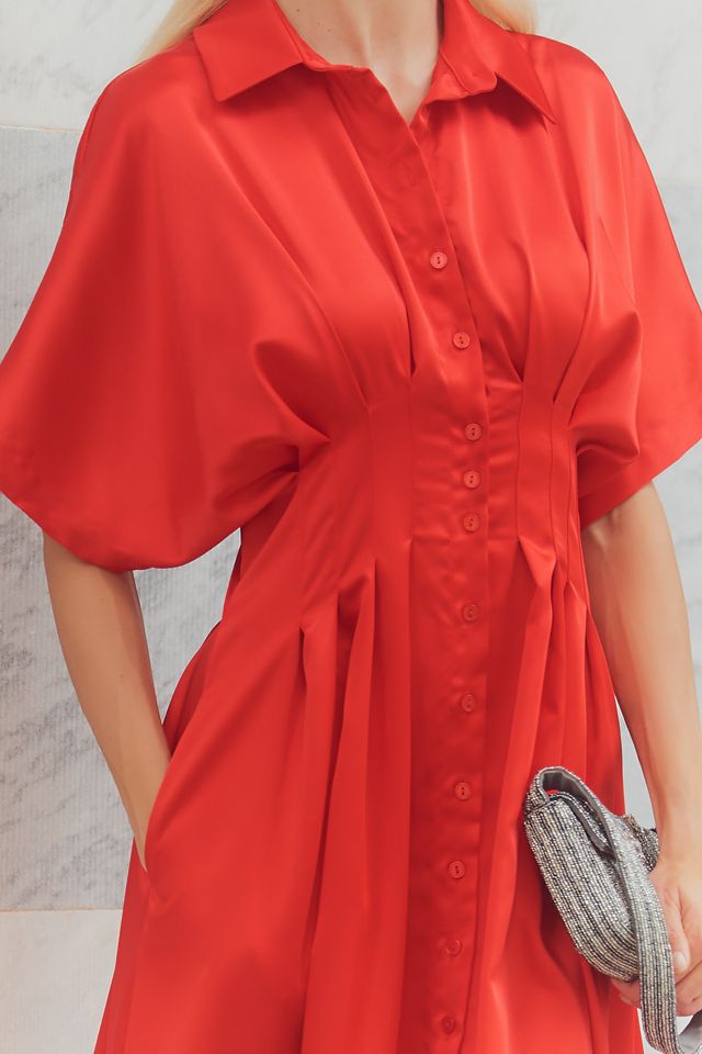 The Tobie Satin Shirt Dress by Exquise #2
