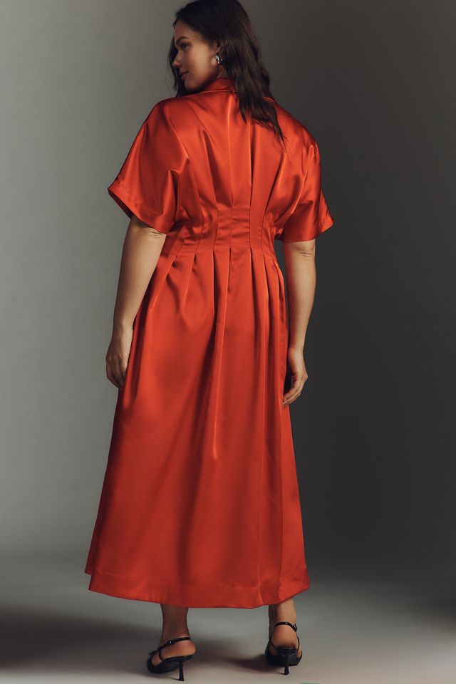 The Tobie Satin Shirt Dress by Exquise #5