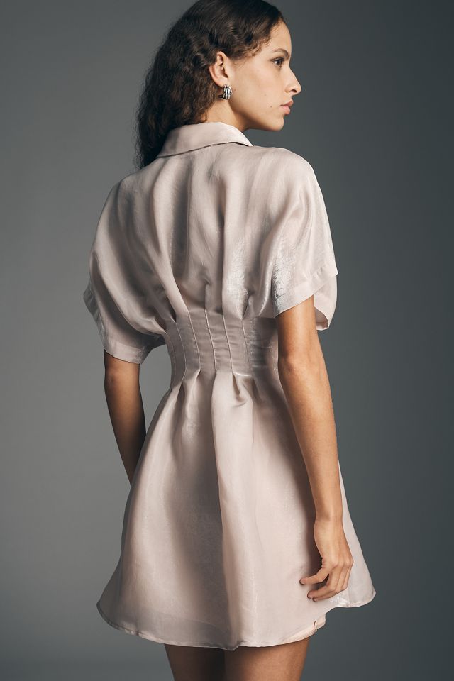 The Tobie Organza Mini Shirt Dress by Exquise #2
