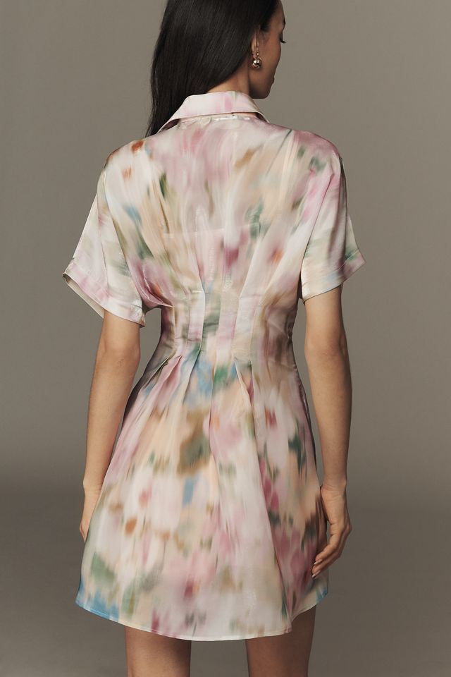 The Tobie Organza Mini Shirt Dress by Exquise