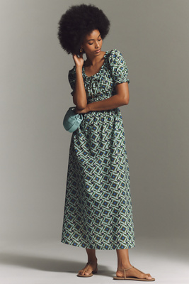 spaghetti strap floral midi dress Ladies Floral Print Corset Spaghetti Strap Midi Dress