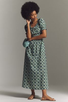 white christmas dresses Lace-Trim Midi Slip Dress by Anthropologie in Black, Size: XL main image 0