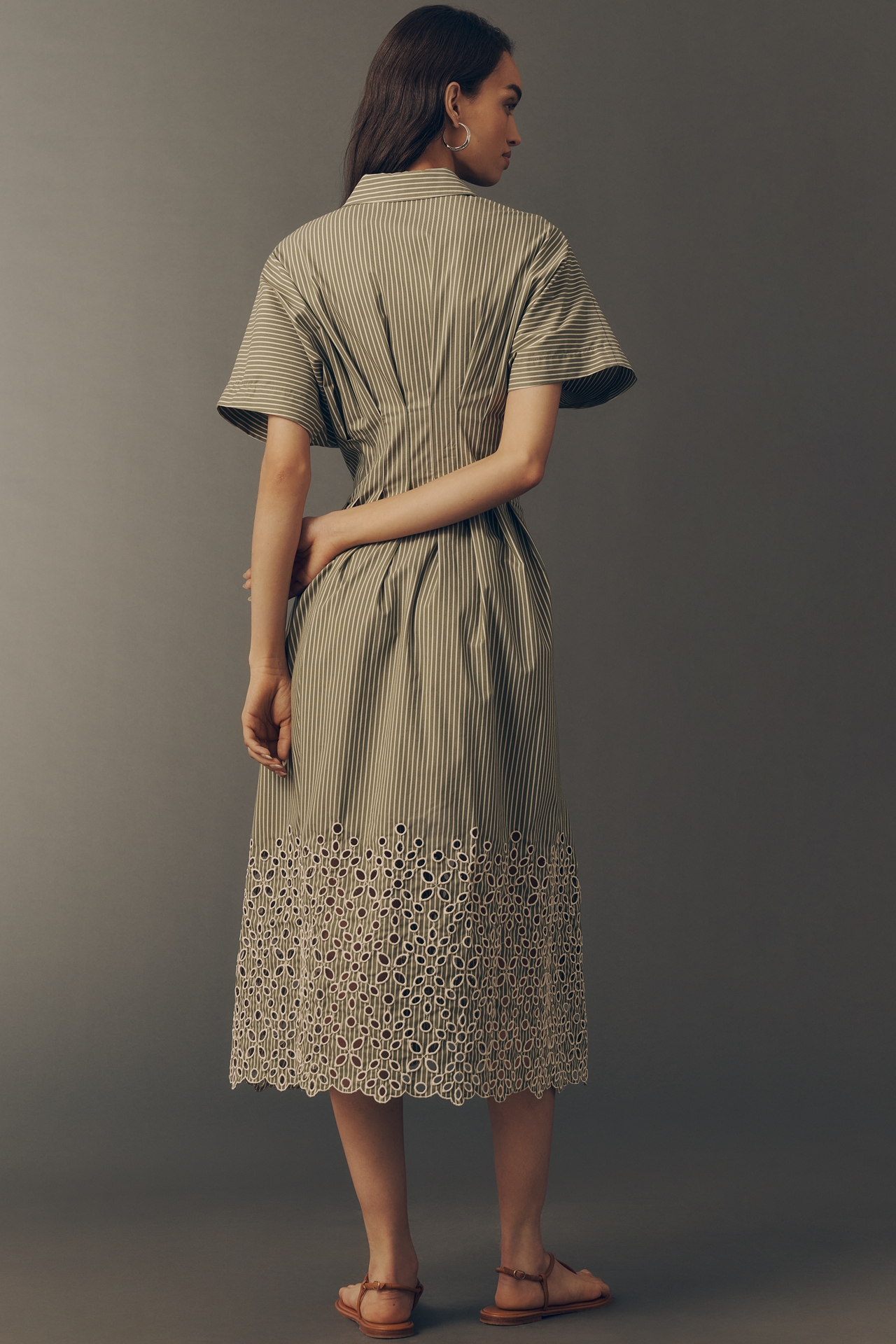 The Tobie Eyelet Shirt Dress by Exquise