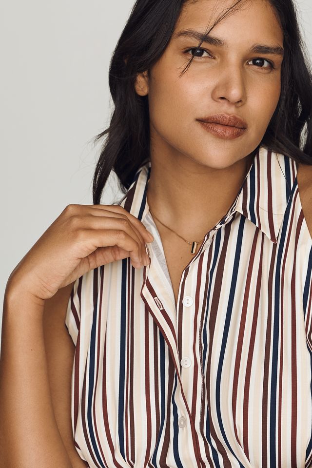 Tobie Sleeveless Shirtdress by Exquise #6