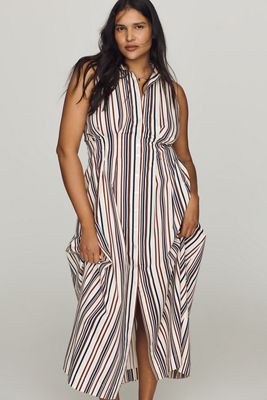 Tobie Sleeveless Shirtdress by Exquise