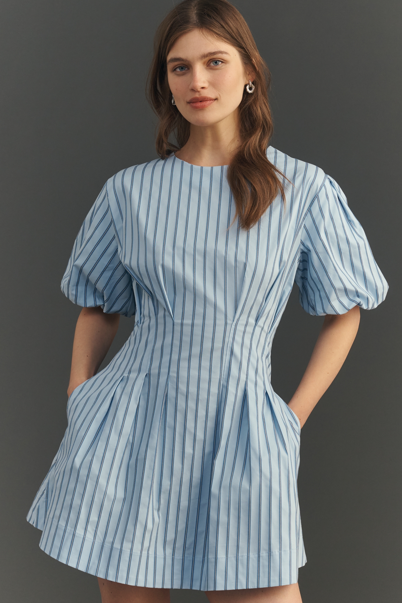 Exquise Tobie Puff-Sleeve Mini Dress