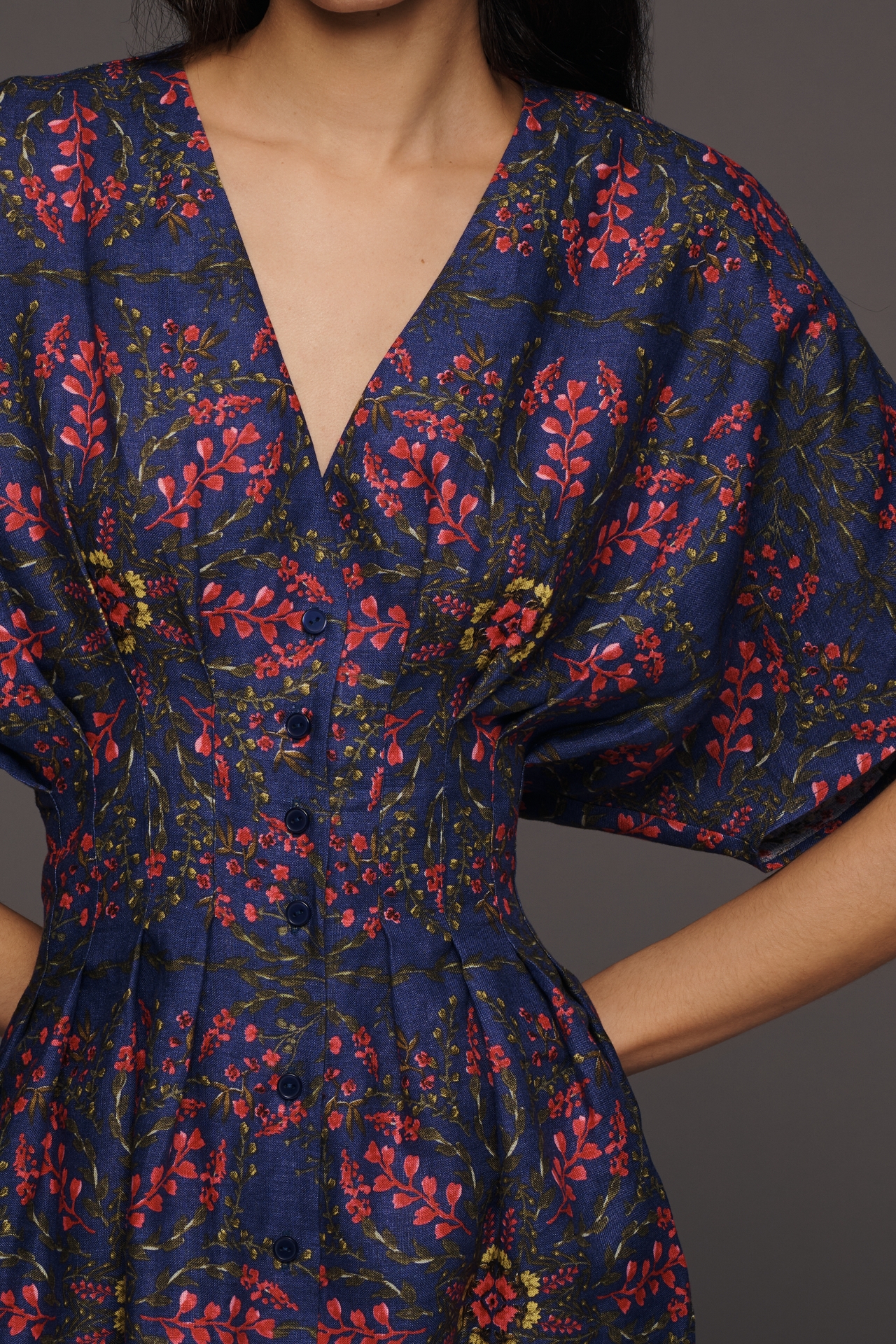 The Tobie Linen Mini Shirt Dress by Exquise