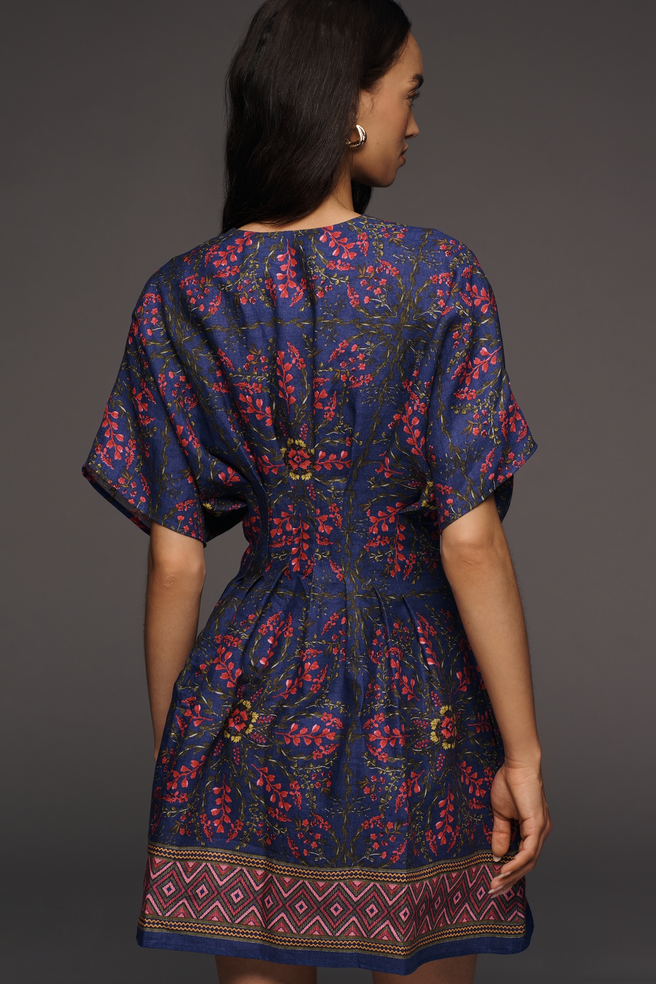 The Tobie Linen Mini Shirt Dress by Exquise