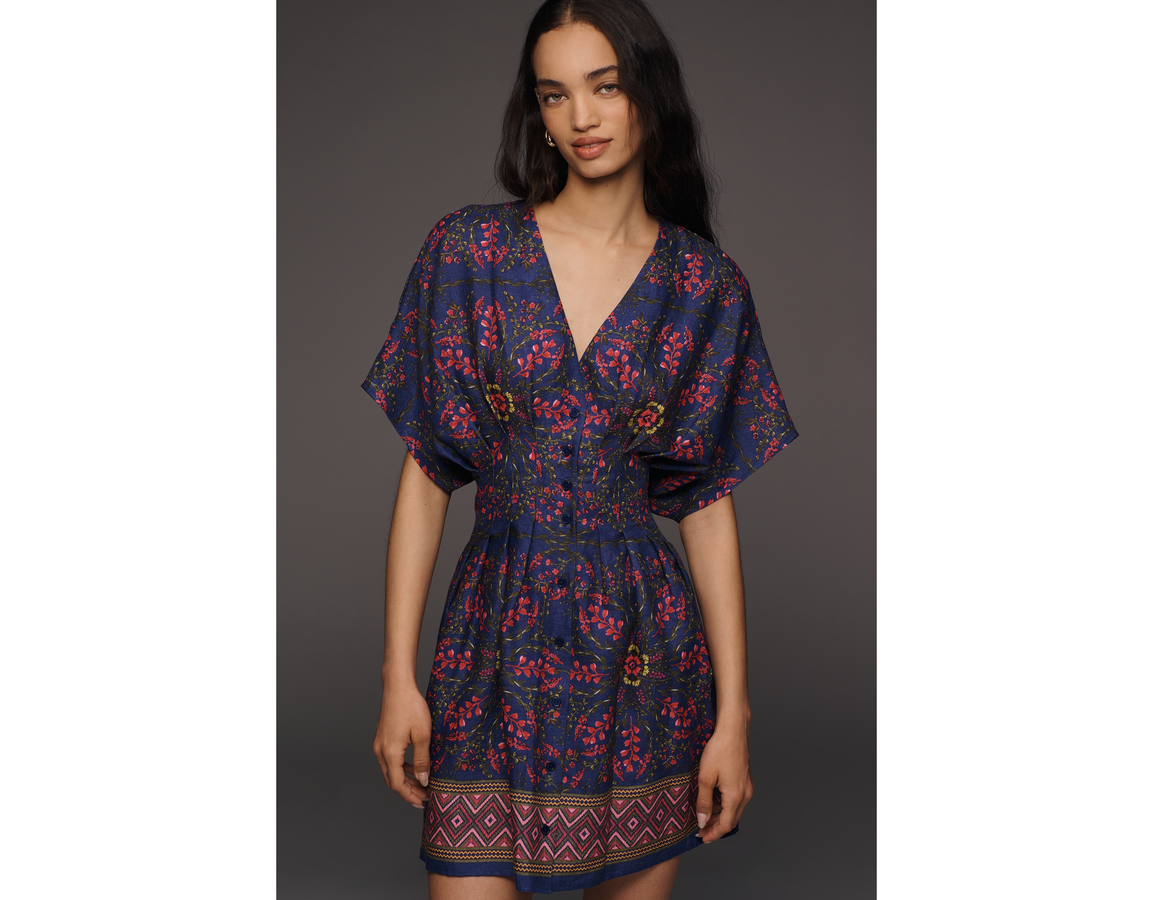 Tobie Linen Mini Shirtdress by Exquise