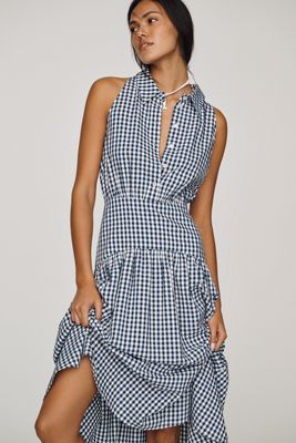 millie bobby brown backless dress Rihoas Brown Plaid Sheath Dress main image 1