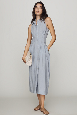 short sleeve womens denim dress Dawn Short Sleeve Denim Dress | S-XL: Beau Blue