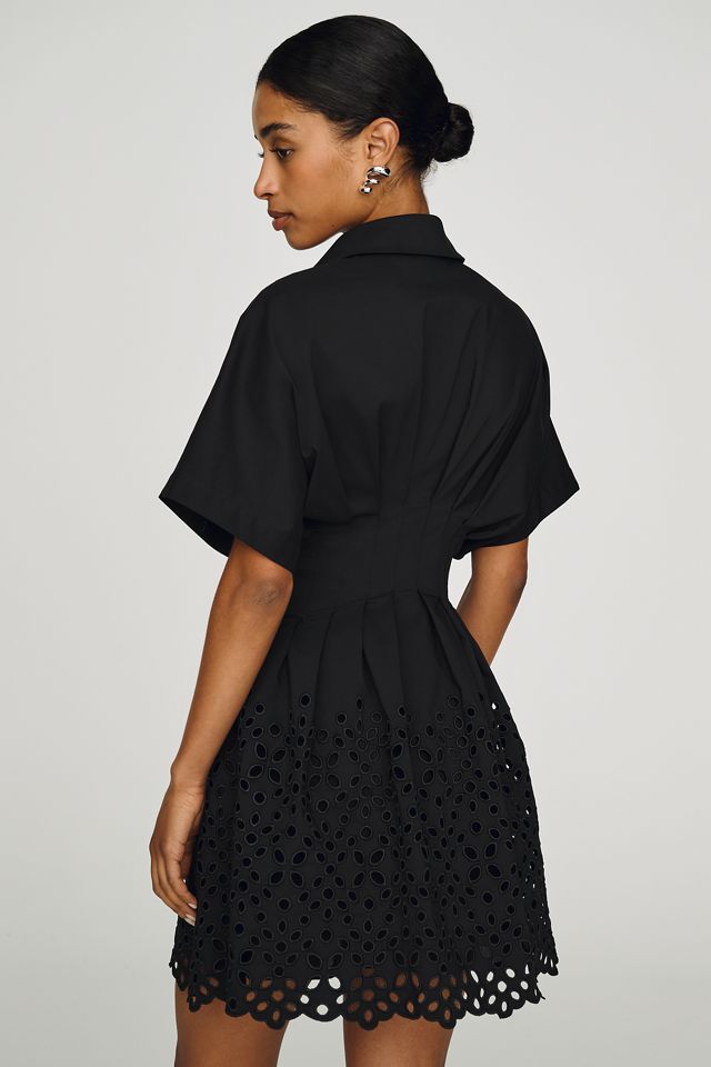 Tobie Eyelet Mini Shirtdress by Exquise #2