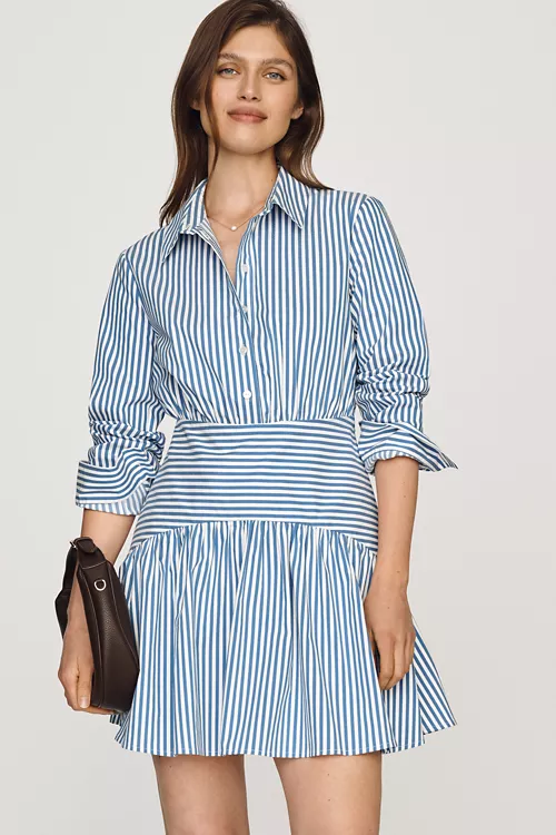 Tobie Mini Shirt Dress by Exquise