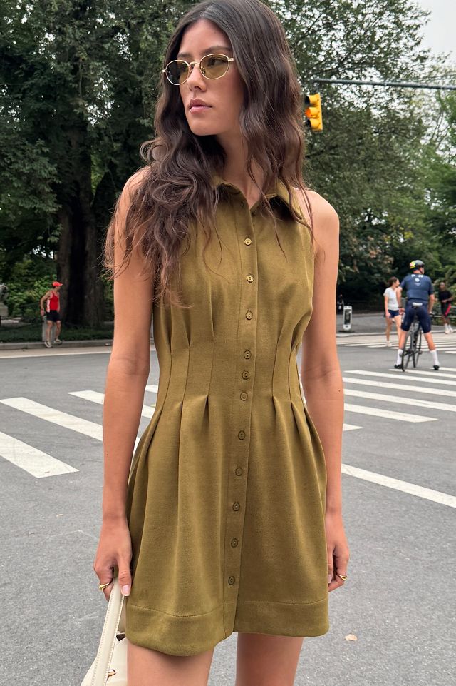 Exquise Tobie Faux-Suede Pintuck Mini Dress #3