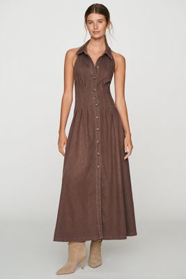 Exquise Tobie Sleeveless Denim Shirtdress