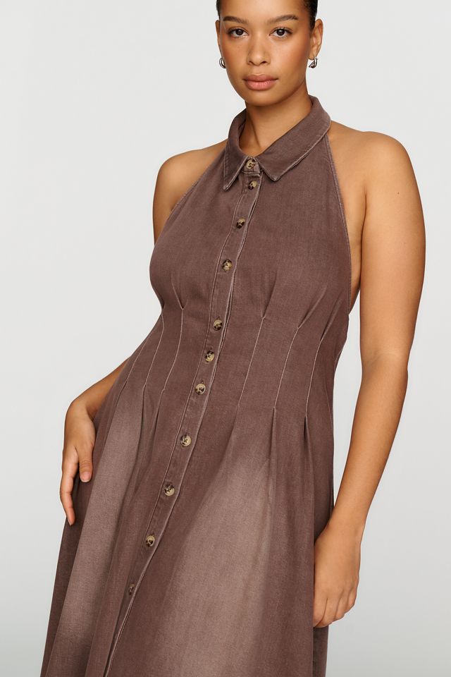 Exquise Tobie Sleeveless Denim Shirtdress #4