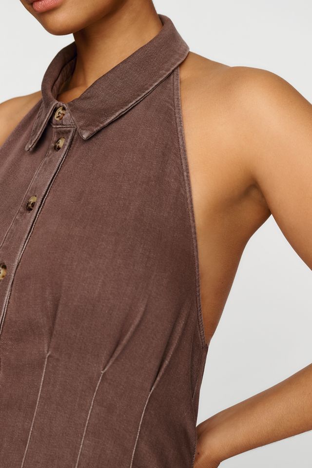 Exquise Tobie Sleeveless Denim Shirtdress #6