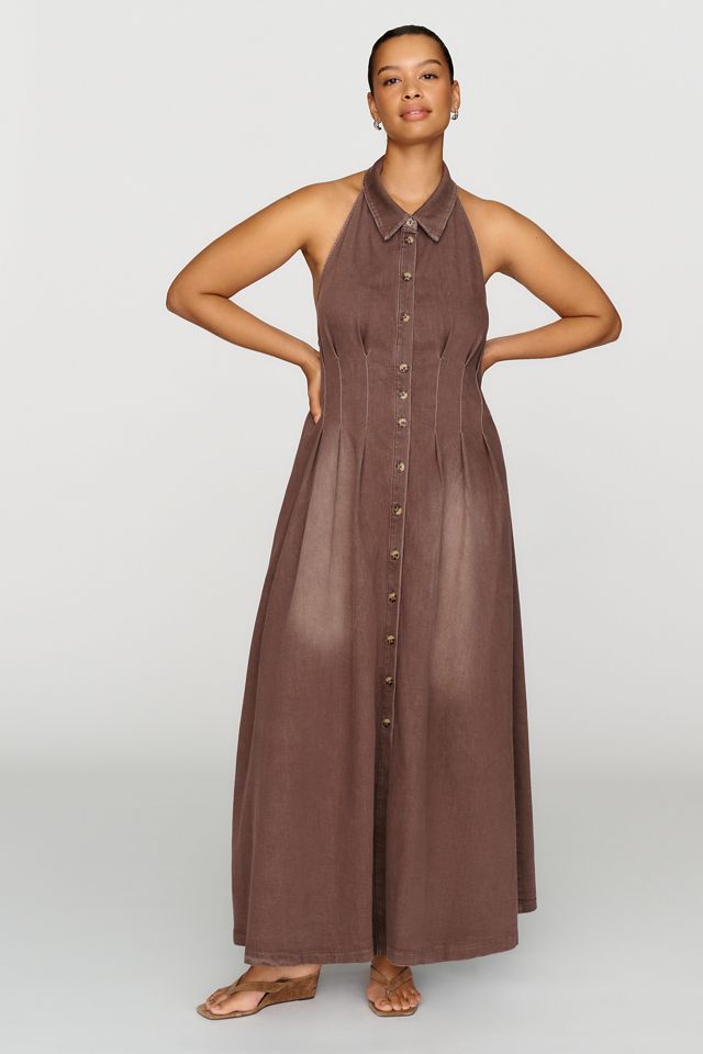 Exquise Tobie Sleeveless Denim Shirtdress #3