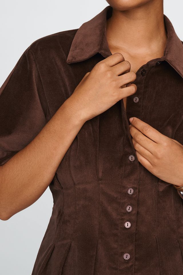 Exquise Tobie Corduroy Mini Shirtdress #5