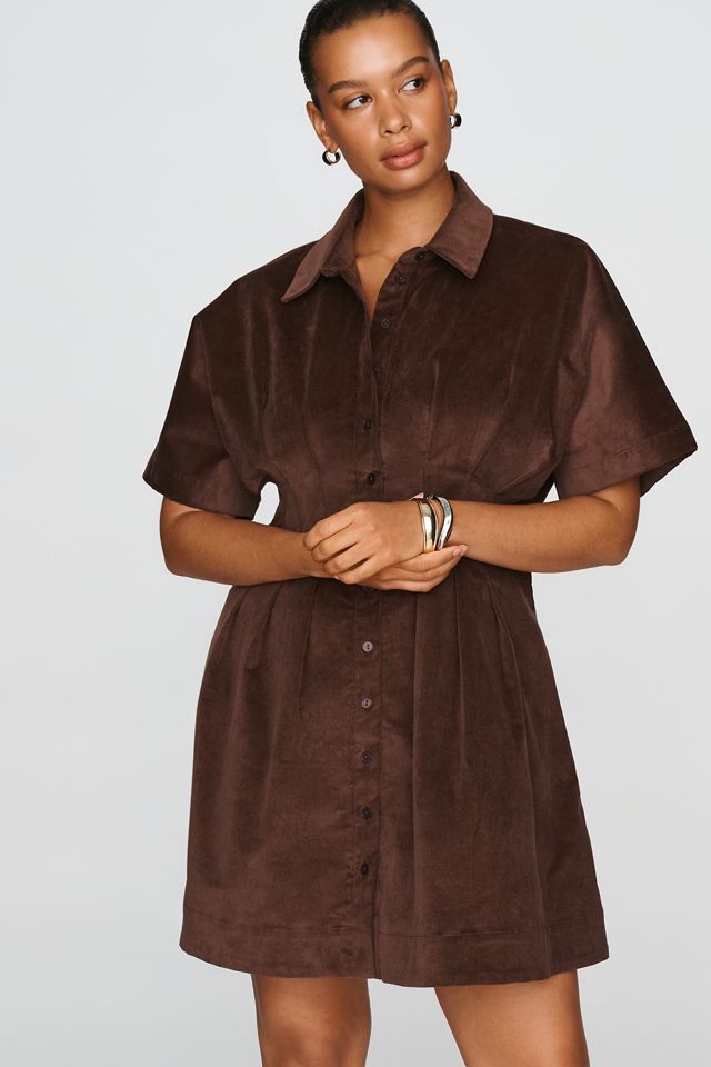 Exquise Tobie Corduroy Mini Shirtdress #4