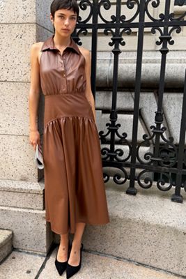 Exquise Tobie Drop Waist Midi Shirtdress