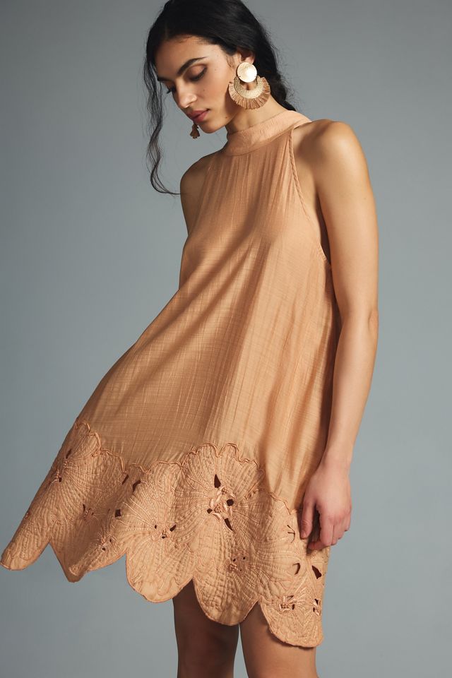 By Anthropologie Plus Sleeveless Beaded Mini Dress #2