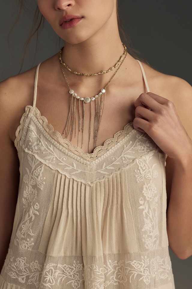By Anthropologie Embroidered Pintuck Mini Dress #3