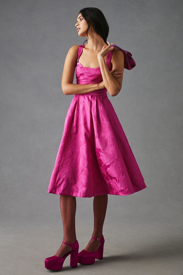 Anthropologie hot sale pink dress