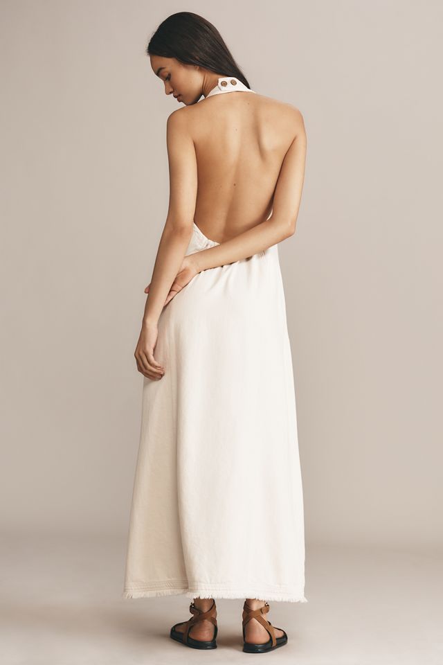 Vestido Camisero Halter con Cuello en V Pilcro #2